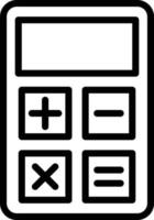 ilustración de vector de calculadora en un fondo. símbolos de calidad premium. iconos vectoriales para concepto y diseño gráfico.