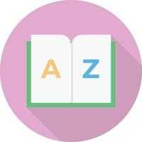 ilustración de vector de libro inglés en un fondo. símbolos de calidad premium. iconos vectoriales para concepto y diseño gráfico.