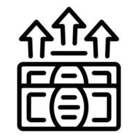 Cash manager icon outline vector. Company business vector