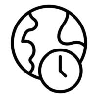 America timezone icon outline vector. Time zone vector