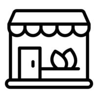 Vegan street shop icon outline vector. Food diet vector