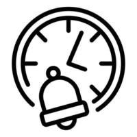 Alarm clock icon outline vector. Time zone vector