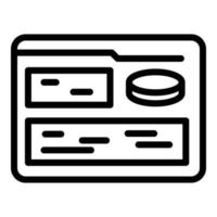 Web loan icon outline vector. Money cost vector