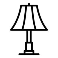 Lampshade icon outline vector. Lamp stand vector