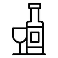 Montenegro wine bottle icon outline vector. Architecture travel vector