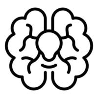 Brainstorming icon outline vector. Brain think vector