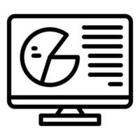 Loan monitor icon outline vector. Cost payment vector