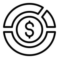 Loan scheme icon outline vector. Credit cost vector