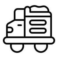 Mine truck icon outline vector. Gold nugget vector