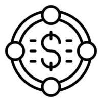 Risk money icon outline vector. Business security vector