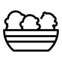 Chicken meal icon outline vector. Nugget food vector