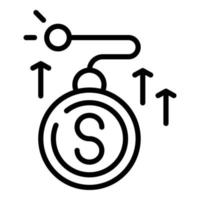 Business money risk icon outline vector. Project disaster vector