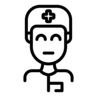 Young sport doctor icon outline vector. Medical man vector