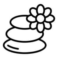 Spa stones icon outline vector. Roller care vector