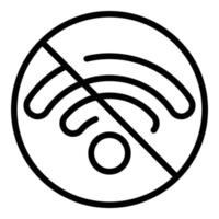 vector de contorno de icono de conexión de error wifi. conexión perdida