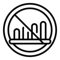 Signal lost connection icon outline vector. Internet error vector