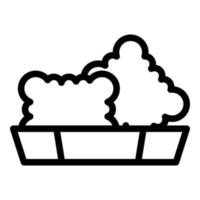 Crispy food icon outline vector. Fry food vector