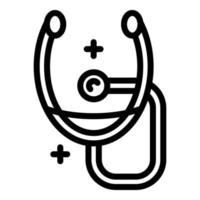 Stethoscope icon outline vector. Sport doctor vector