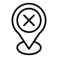 Internet location icon outline vector. Lost connection vector