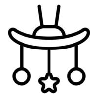 Baby crib toys icon outline vector. Sleep disorder vector