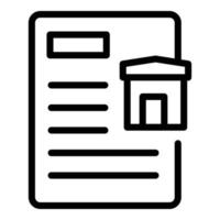 Disclaimer term icon outline vector. Legal document vector