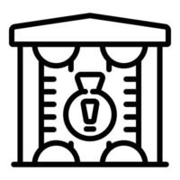 Use disclaimer icon outline vector. Legal document vector