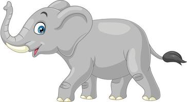 Cartoon elephant isolated on white background vector