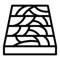 vector de contorno de icono de piso de trabajador. azulejo de madera