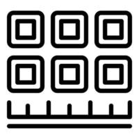 Cube tile icon outline vector. Ceramic house vector