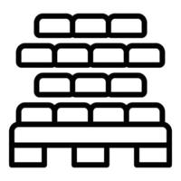 Home material icon outline vector. Surface cement vector