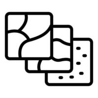Yard tile icon outline vector. Construction surface vector