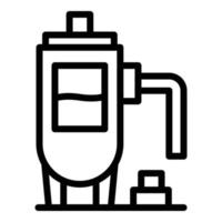 Candle factory icon outline vector. Making apron vector