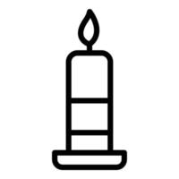 Burning candle icon outline vector. Workshop artist vector