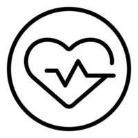 Menopause heartbeat icon outline vector. Woman hormone vector