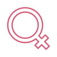 ilustración de vector de género femenino en un fondo. símbolos de calidad premium. iconos vectoriales para concepto y diseño gráfico.