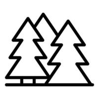 Fir tree forest icon outline vector. Maker work vector