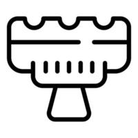 Spatula icon outline vector. Construction surface vector