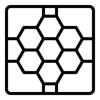 Patio tile icon outline vector. Surface element vector