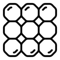 Mosaic icon outline vector. Tile floor vector