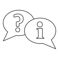 Speech bubbles icon, outline style vector