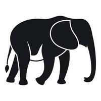 Wild elephant icon, simple style vector