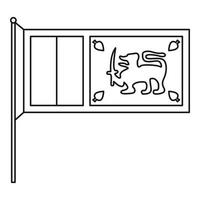 Sri Lanka flag icon, outline style vector