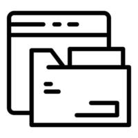 Internet folder icon outline vector. Process build vector