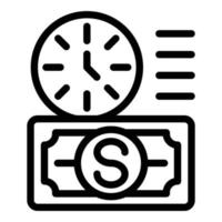 Fast loan icon outline vector. Credit lender vector