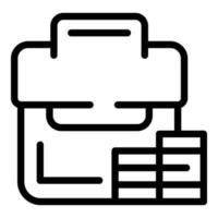 Loan case icon outline vector. Credit bank vector