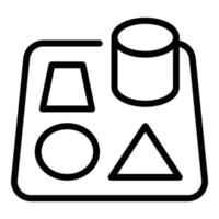 Toy table icon outline vector. Fine game vector