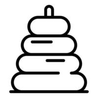 Kid pyramide icon outline vector. Motor game vector