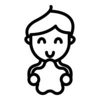 Infant motor fine icon outline vector. Game skills vector