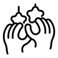 Motor fine touch icon outline vector. Game therapy vector