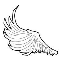 Bird big wing icon, outline style vector